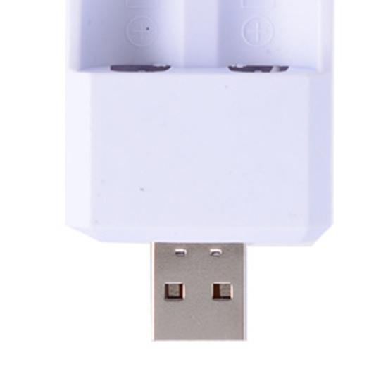 Адаптер для батарей 2 слота USB-порт Нержавеющий Антиокислительный Жаропрочный Безопасный Быстрое зарядное устройство AA/AAA