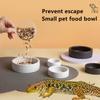 Reptile Food Bowl Anti-Escape Ceramic Feeder Dish Black White Reptile Water Bowl For Hermit Crab Gecko Chameleon Corn Snake