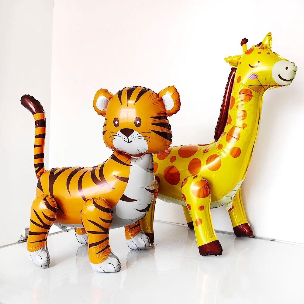 4D Прогулочный Фольгированный Шар Джунгли День Рождения Животное Тематическая Вечеринка Дети Гигантские Воздушные Шары