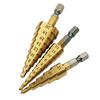 Small 3-Piece Metric Hexagon Pagoda Step Drill Bit Set for Metal