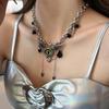 Wings Metal Chain Necklace Eye Punk Gothic Necklace Fashion Ghost Necklace Women  Party
