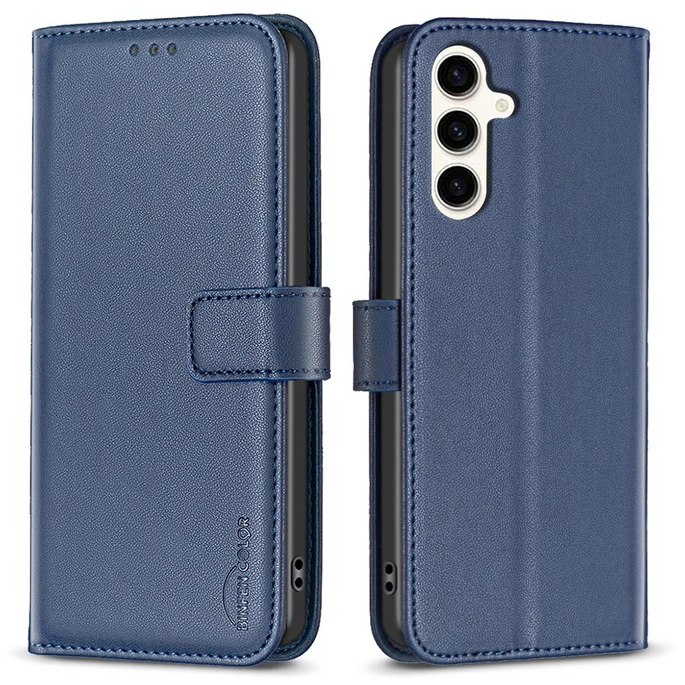 BINFEN COLOR BF17 For Samsung Galaxy M35 5G Case Leather Protective Phone Cover