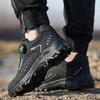 Защитная обувь с металлическим подноском для мужчин - Устойчивая к проколам, нескользящая и прочная рабочая обувь для строительства, промышленного использования на открытом воздухе