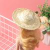 Yellow Multiple Sizes Crafts Woven Straw Hat Doll Accessories Doll Caps DIY Decoration