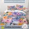 Colorful Watercolor Floral 3D Printed Bedding Cover Vibrant Flower Lightweig Duvet Cover For Teens Adults Quilt Cover Pillowcase