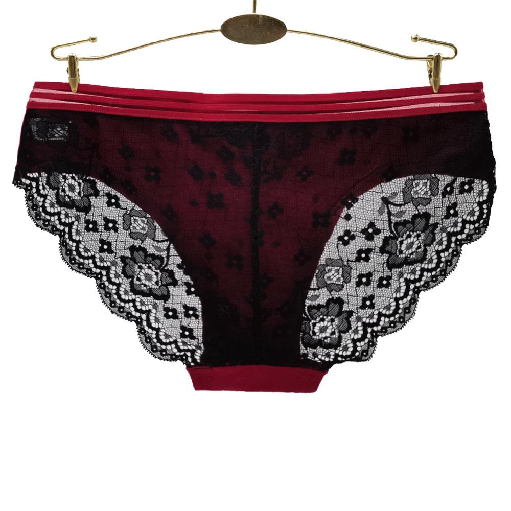 Cotton Panties for Women Patchwork Lace Briefs Womans Underwear Women Sexy Lingerie Sets 6 Pcs/lot