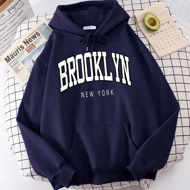 Мужские толстовки с принтом Brooklyn New York, модная качественная одежда, классический спортивный костюм в стиле Харадзюку, одежда для мужчин