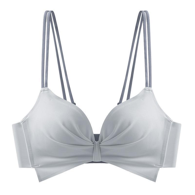 One-piece seamless underwear, small breasts gathered to show a large smooth surface without steel rings, traditional seamless gathered anti-sagging