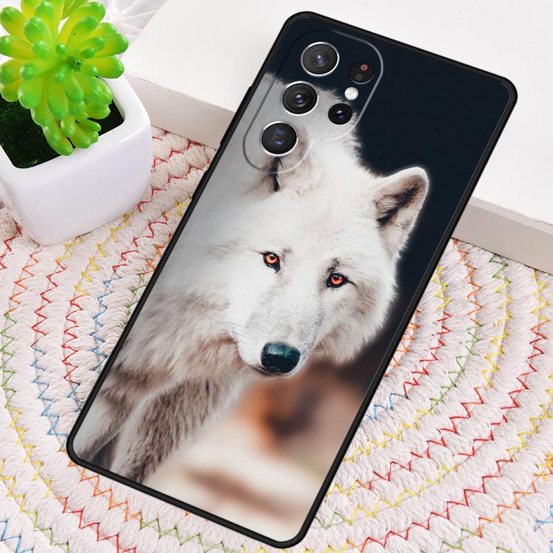 Snow Wolf TPU Phone Case For Samsung Galaxy note 10 pro S26 S25 S24 S23 S22 Ultra Plus S21 FE S20 Shockproof Cover