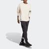 adidas Футболка Originals с круглым вырезом и длинными рукавами, с принтом в виде трилистника сбоку, мужская, цвет слоновой кости HS1525