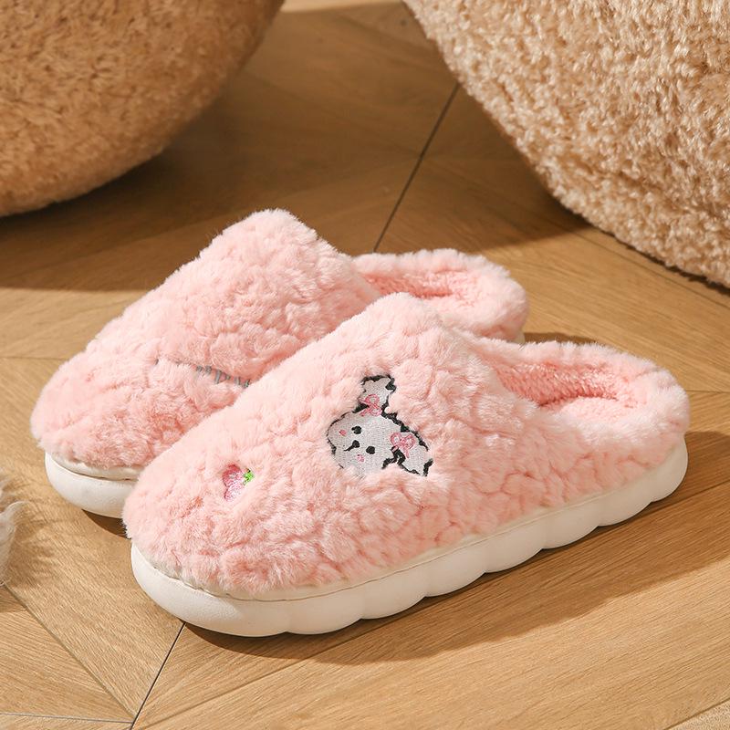 Autumn/Winter Indoor Outdoor Furry Cotton Slippers for Men & Women