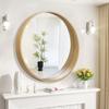 Browgrow настенное деревянное настенное круглое настенное натуральное дерево круглое круглое зеркало для макияжа, зеркало, зеркало, зеркало, зеркало, рамка, зеркало,