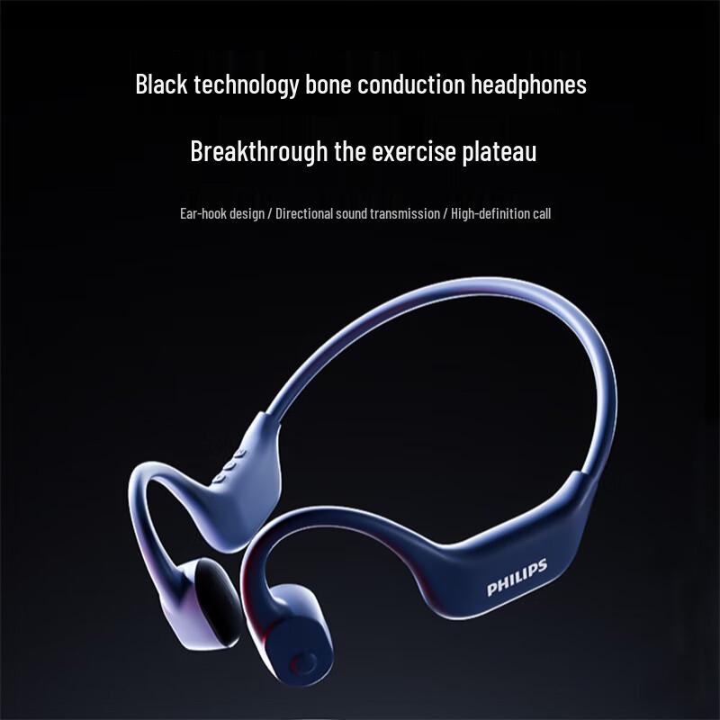 Philips TAA6609CBL Bone Conduction Bluetooth Sports Headset with MP3