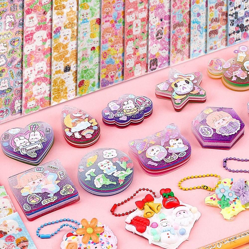 Set Scrapbooking Guka Sticker Set DIY Keychain Making Kit DIY Handbook Material Sticker DIY Keyring