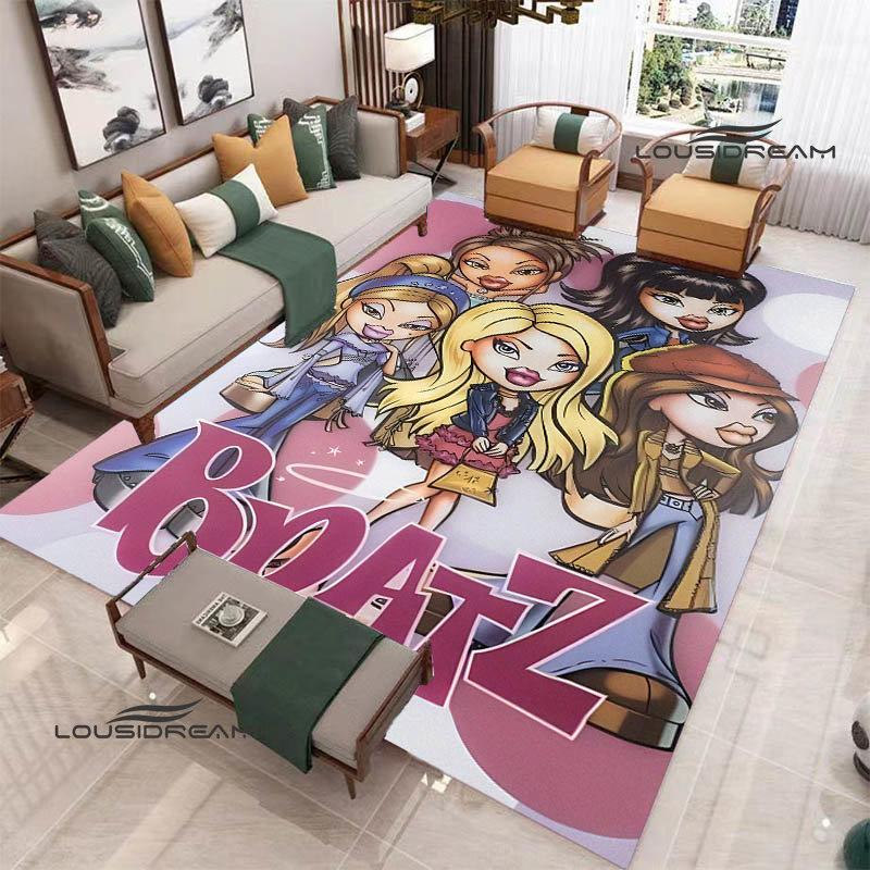 Ковер с принтом мультфильма Bratz Аниме ковер Декор для спальни Коврик для йоги Ковер для улицы Ковер для зоны Нескользящий ковер Подарок на день рождения
