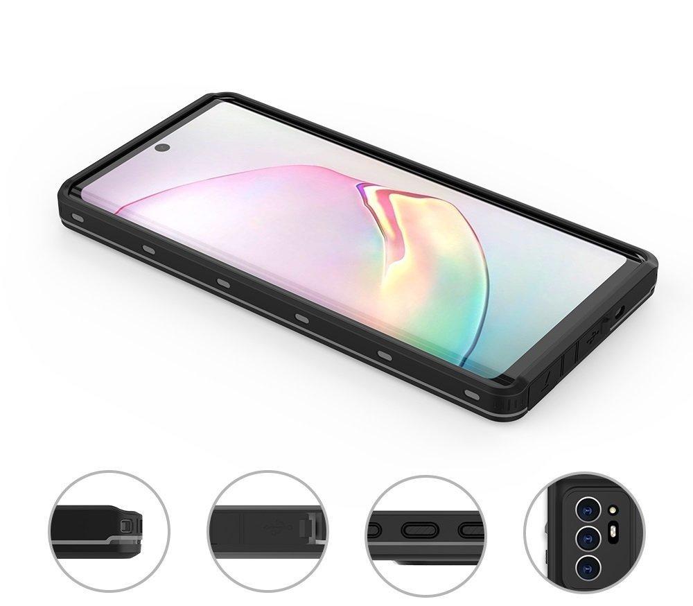 IP68 Waterproof Case for Samsung Galaxy Note 20 Ultra, Redpepper, Black