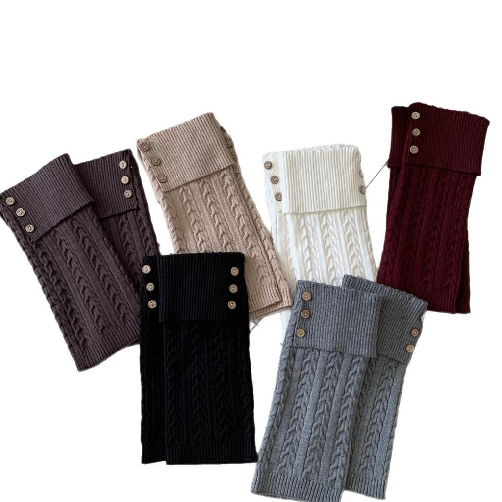 Ретро гетры с пуговицами и отворотами, вязаные косами: Гольфы Slim Fit для подиумной моды Осень-Зима
