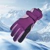 1 пара зимних лыжных перчаток с бархатной подкладкой, водонепроницаемые, унисекс, ветрозащитные, толстые, сохраняющие тепло, с нескользящей застежкой на запястье, перчатки для велоспорта и альпинизма