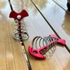 Anchor Type Fishbone Spring Fixed Tent Pegs Aluminum Alloy 4mm Thick for Outdoor Camping Deck Plank Road Windproof Rope