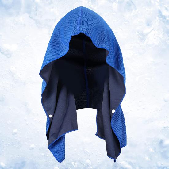 Cooling Hoodie Towel Sweat Absorption Extra Soft Sun Protection Quick Drying Sweat Towel Neck Wrap Sports Supplies