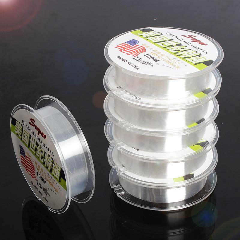 SOUGAYILANG 100 м нейлоновая леска 0,6-8,0 супер прочная прозрачная фторуглеродная рыболовная снасть