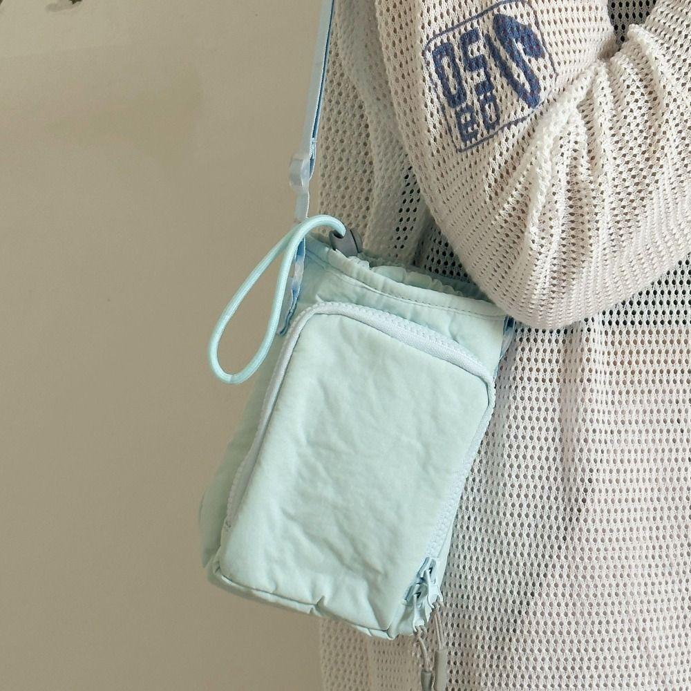 Water Bottle Holde Drawstring Bag Korean Style Water Cup Bag Nylon Shoulder Bag  Outdoor