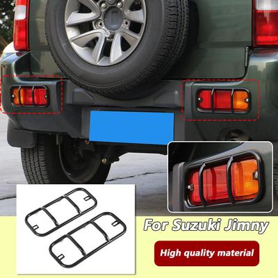 Задние противотуманные фары автомобиля, накладка, металлическая защита противотуманных фар для 2007-2017 Suzuki Jimny, аксессуары, черные, 2 шт.