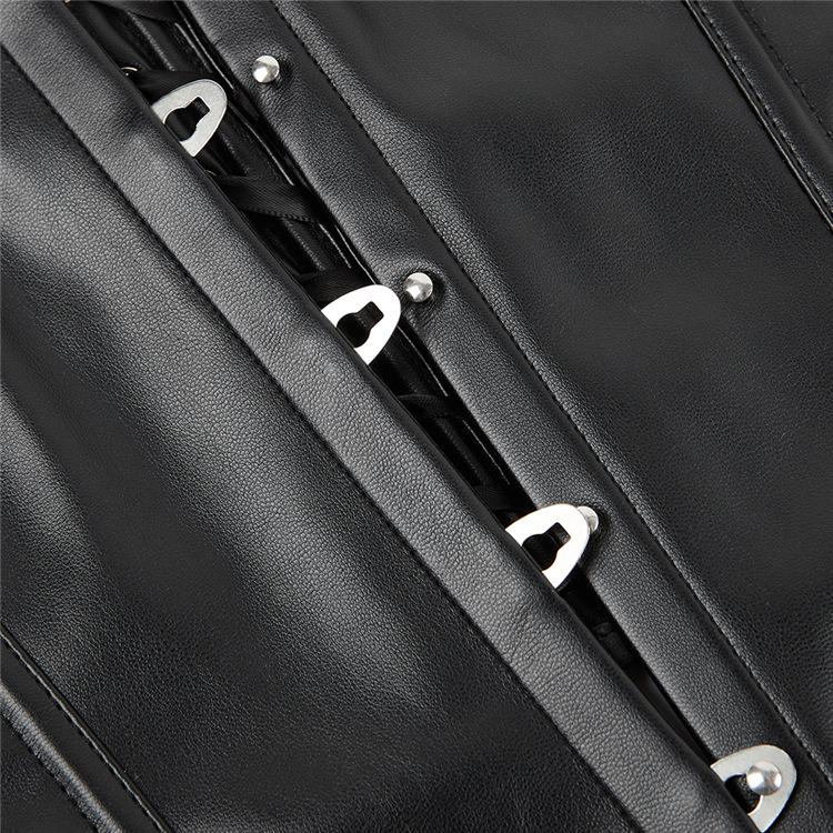 Кожаный корсет-майка с формированием фигуры и контролем живота