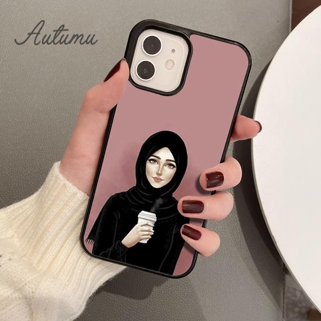 Muslim Islamic Gril Eyes Phone Case for iPhone 11 12 13 14 Pro Max Mini X XR XS SE 2020 6S 7 8 Plus Samsung Galaxy S21 S22 Cover