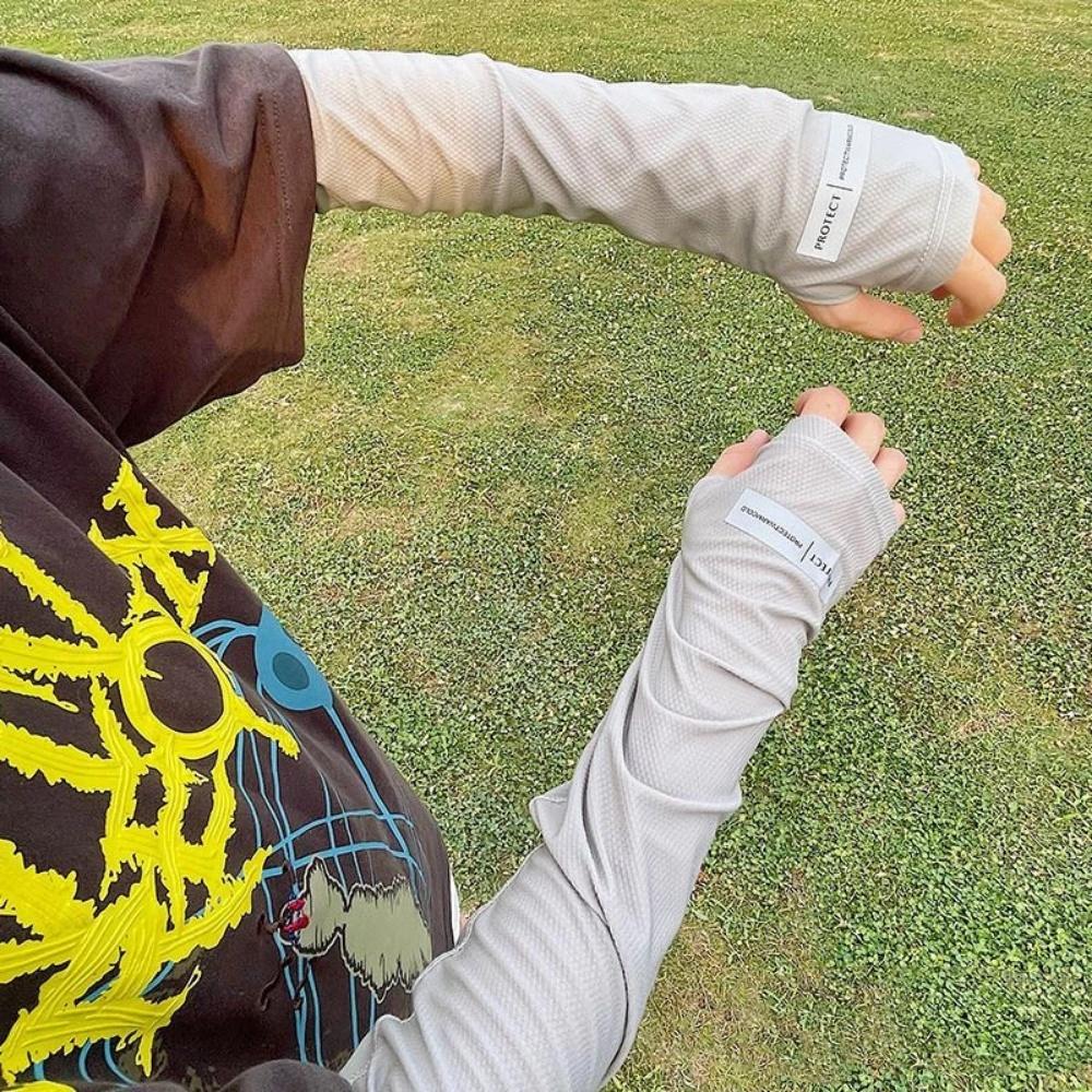 Большого размера ледяные рукава для защиты от солнца, летние уличные, защита от УФ-лучей, свободные нарукавники, перчатки для вождения на открытом воздухе