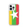 Coque iPhone - Multicolore - Drapeau Birmanie - Souple - Protection Complète - Compatible iPhone 14 Pro