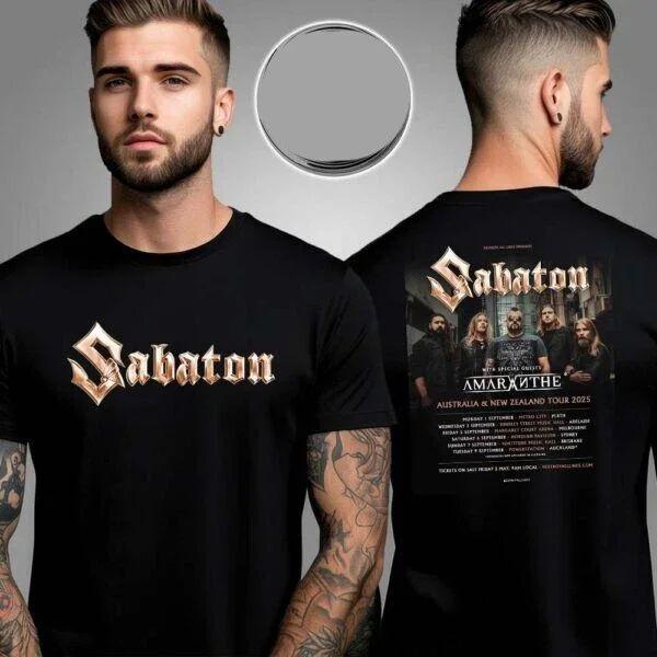 Rock Heavy Metal Tops The Sabaton Legend Tour Europe 2025 Tshirt Is A Genderfriendly Print Cotton Shortsleeved Tshirt Unisex