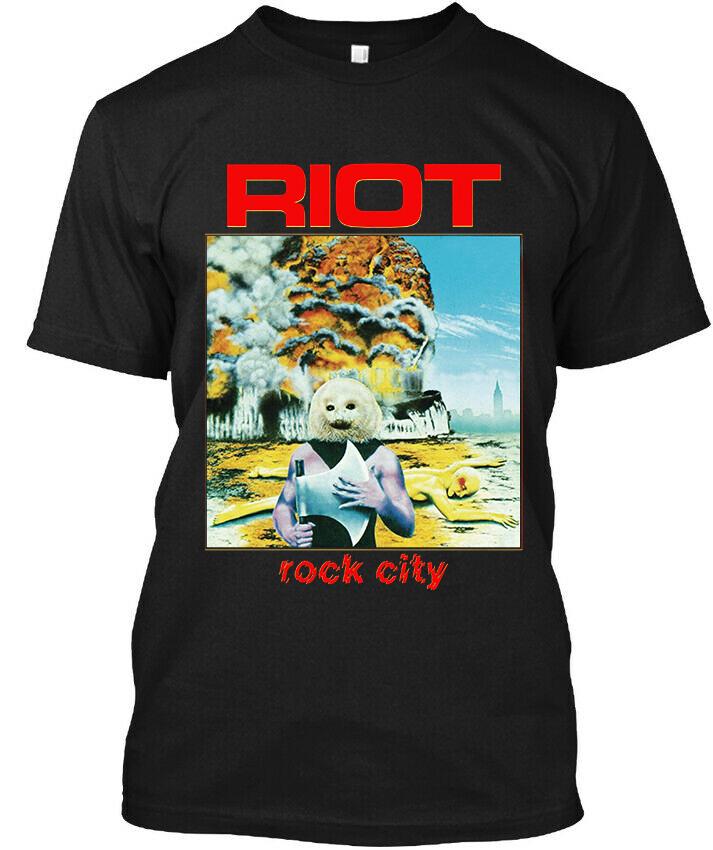 Riot V City American Speed Music Vintage Graphic Retro Logo T-SHIRT S-5XL Unisex T-Shirt