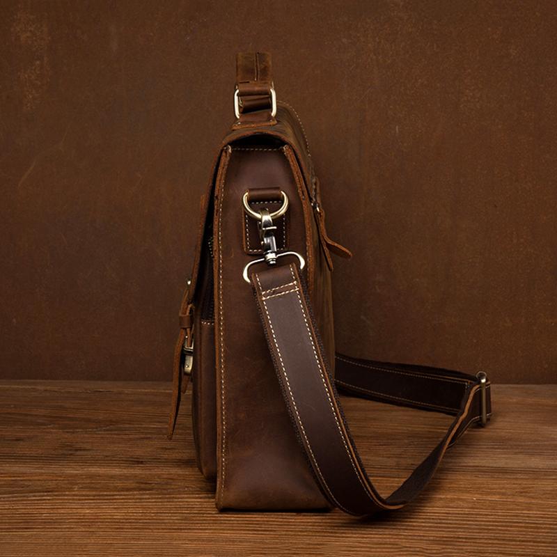 Винтажная сумка ручной работы из кожи Crazy Horse, большой вместительный портфель для мужчин, сумка для ноутбука 15 дюймов, рабочая деловая сумка