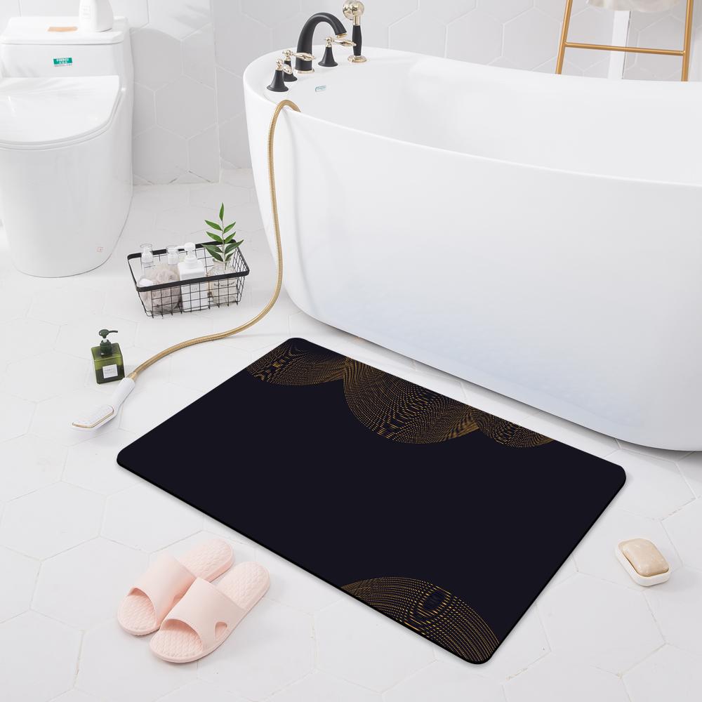 Bathroom Anti-slip Absorbent Mat Door Mat Toilet Shower Rug Household Bathroom Bedroom Floor Kitchen Rug