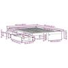 VidaXL Cadre de lit sans matelas blanc 140x200 cm bois de pin massif, sommier, cadre de lit double, cadre de lit en bois 3309000
