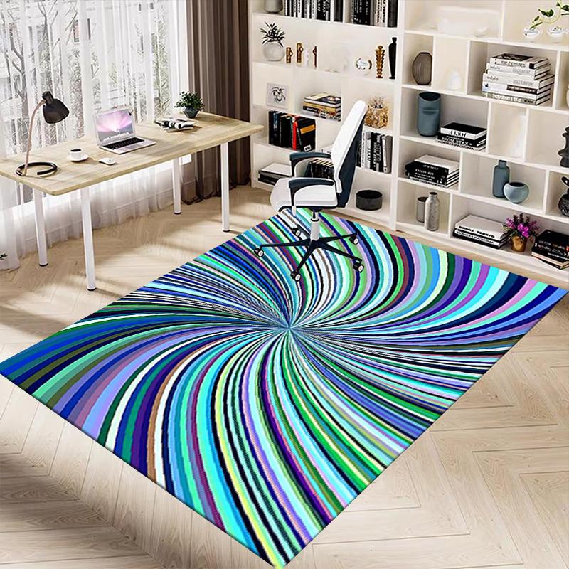 1PC Swirl Pattern Extra Large Non Slip Floor carpet, Office, family, bedroom, Studio Large Area Rug Indoor Rugs, , Vibrant Colors