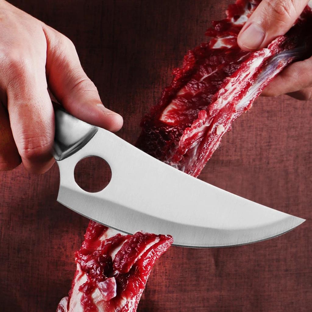 Кухонный нож из кованой нержавеющей стали ручной работы, ножи для скульптуры рыбы, нож для обвалки, нож для мяса, резак для фруктов, овощей, инструмент