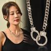 Unisex Titanium Steel Handcuff Necklace: Lock Up Girlfriend's Heart with Creative Clavicle Chain - Autumn/Winter Accessory