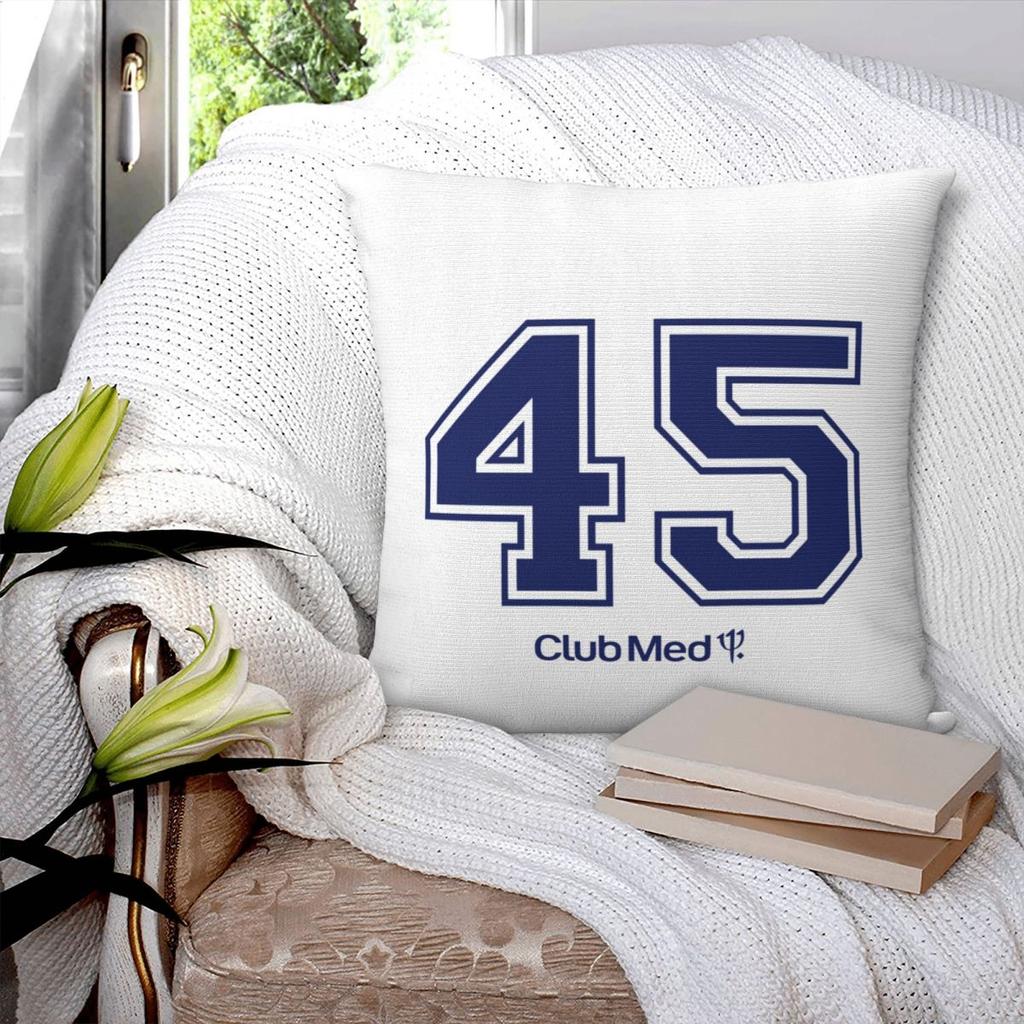 Number Club Med Square Pillowcase Pillow Cover Polyester Cushion Decor Comfort Throw Pillow for Home Bedroom