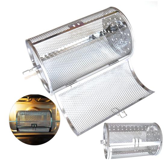 Вращающаяся корзина для гриля из нержавеющей стали, клетка для барбекю, набор для гриля на открытом воздухе, овощи, рыба, автоматические заводные корзины для куриных крылышек