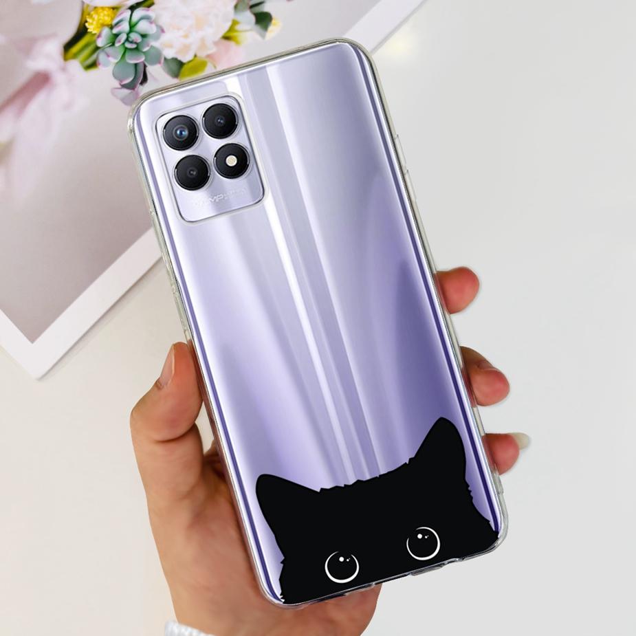 Чехол для Realme 8i Чехол для Realme 8 Pro Милый Мультяшный Чехол Прозрачный Силиконовый Мягкий Чехол для Телефона Для Realme8 Pro Realme 8 5G 8i Задняя Крышка Сумки