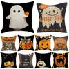 Halloween Pumpkin Ghost Print Pattern Cushion Cover Home Living Room Sofa Decoration Throw Pillow Cover