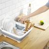 Foldable Dish Rack, Cutlery Storage Rack, Foldable Dish Rack, Drain Above Sink, Fruit and Vegetable Cleaning Sink Drain Basket