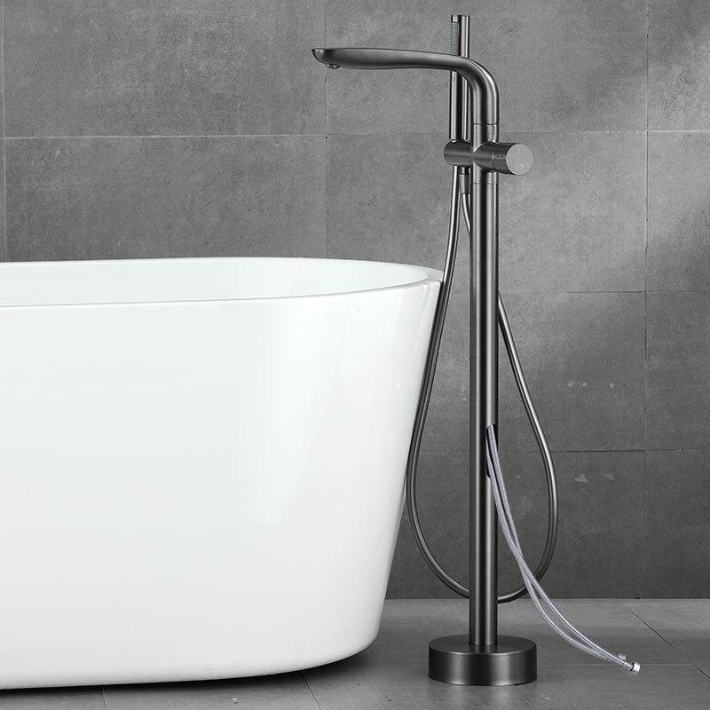 Tuqiu смеситель для ванны, набор для напольной ванны, смеситель для ванны с поворотом на 360 градусов и душевой лейкой, смеситель для ванны, душ, полностью из латуни