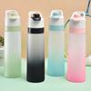 700ml Water Bottle Large-capacity BPA Free Spray Design Gradient Color Girls Outdoor Sport Fitness Water Cup
