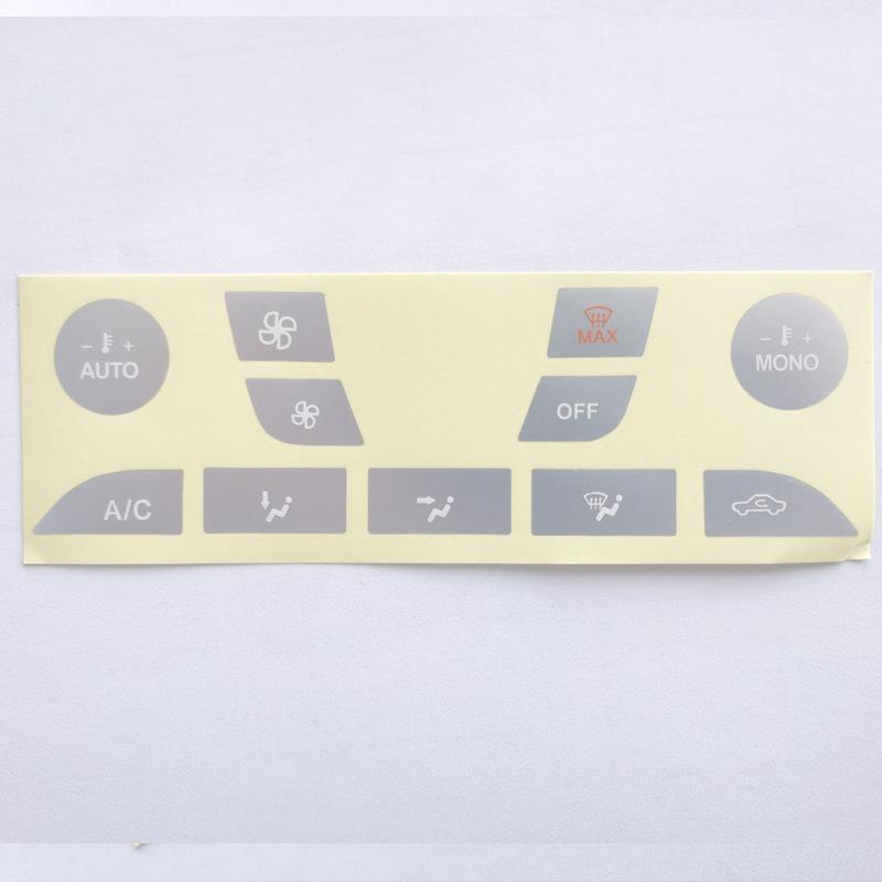 Для Ford Focus 1999-2005 кондиционер AC климат-контроль изношенная отслаивающаяся кнопка ремонт наклейки наклейки ПВХ автомобильные аксессуары