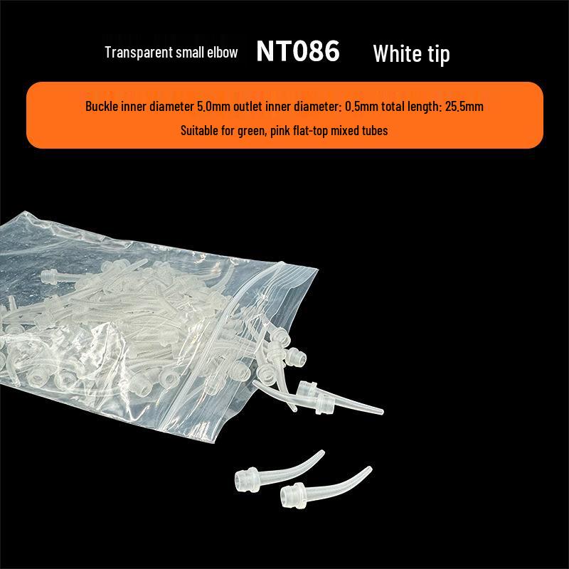 Силиконовый резиновый смешивающий тубус для стоматологических слепков с двойным смешивающим наконечником для светоотверждаемой смолы - Двухкомпонентный смешивающий наконечник