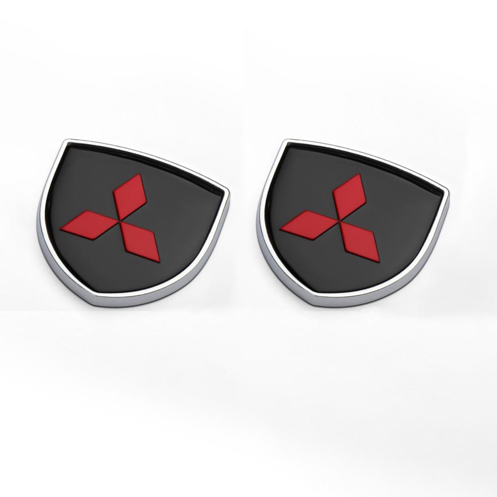 Car Styling Logo Car Body Fender Stickers Decoration For Mitsubishi Space Star Cross Asx Pajero EX Lancer 9 Outlander Xl Eclipse
