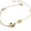 [L0095] - Golden 'Flower Light' Silver Bracelet